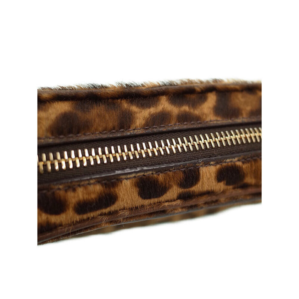Prada Leopard Calfskin Crossbody Bag pony hair exterior Yellow - Picture 6 of 9
